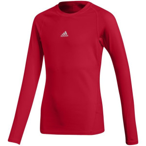 Koszulka dla dzieci adidas alphaskin sport ls tee junior czerwona cw7321