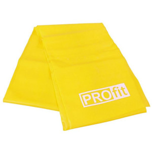 Guma fitness profit long light 200x15x0,35cm żółta dk 2227
