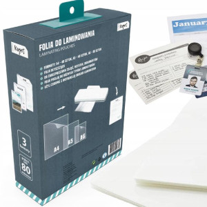 KAYET Folie do laminowania 80mic A4 A5 A6 120 szt