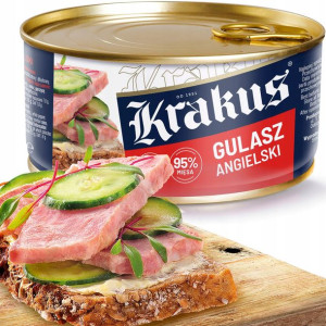 Krakus Gulasz Angielski 1x300g Konserwa 95% Mięsa