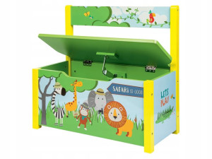 Livarno Home Ławka - skrzynia na zabawki Safari  62,5 x 58,5 x 29 cm