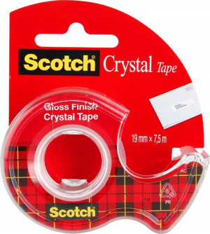 SCOTCH Taśma Crystal Clear 19mmx7,5m z podajn.