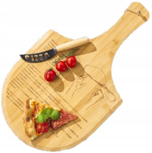 Smukee Bambusowa Deska Do Pizzy Z Nożem 53x30,5cm