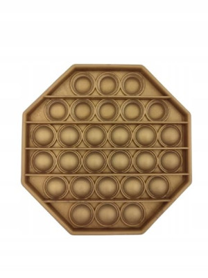 Bubble Fidget Pop it Oktagon złoty metaliczny