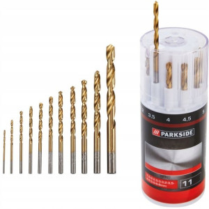 PARKSIDE HSS Wiertła do Metalu 11 sztuk 1,5-8mm