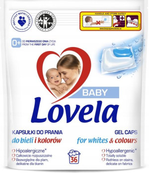 LOVELA Baby Kapsułki XL białe i kolorowe 36 szt.
