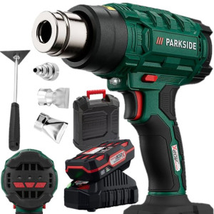 PARKSIDE AKUMULATOROWA OPALARKA 20V Akcesoria + akumulator 2Ah + ładowarka
