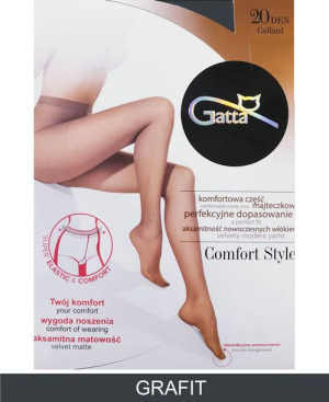 GATTA COMFORT STYLE Rajstopy 20 DEN 5-XL/ Grafit