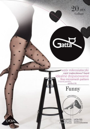 GATTA FUNNY 07 Rajstopy damskie 20 DEN wz.08/4-L/Nero