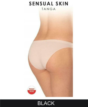 GATTA Majtki - Tanga Sensual Skin k.:Black r.:XL