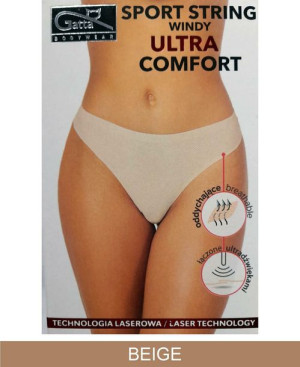 GATTA Majtki - Sport String Windy Ultra k.:Beige r.:S