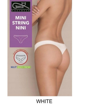 GATTA Majtki Mini String Nini M/White