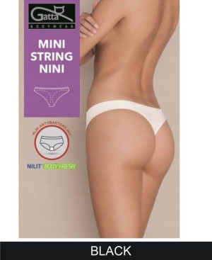 GATTA Majtki Mini String Nini M/Black