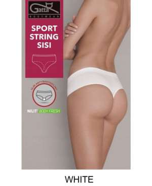 GATTA Majtki Sport String Sisi L/White