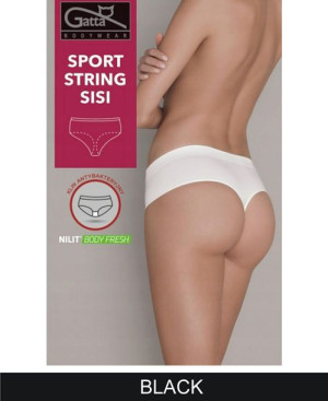 GATTA Majtki Sport String Sisi L/Black