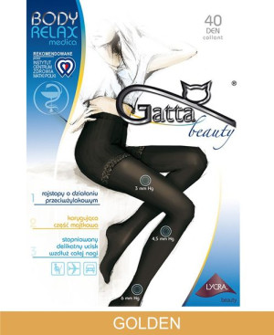 GATTA BODY RELAXMEDICA Rajstopy 40 DEN wz.00/3-M/Golden