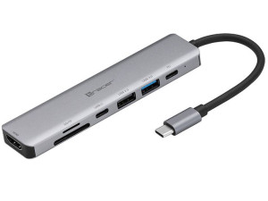 ADAPTER TRACER A-2, USB Type-C z czytnikiem kart, HDMI 4K, USB 3.0, PDW 60W