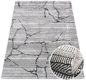 Dywan Quantum 02 szary / srebrny 130x190
