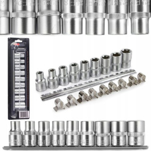 Klucze Nasadowe Torx 9el E10-e24 Nasadki 1/2 Torks