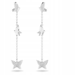 SWAROVSKI - Kolczyki Lilia Butterfly Long White