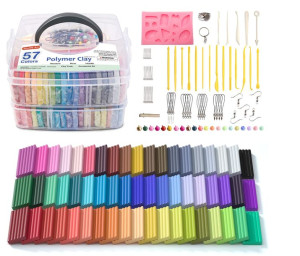 Zestaw Xxl Modelina Dla Dzieci Do Pieczenia Robienie Biżuteri + Akcesoria