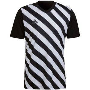 Koszulka męska adidas entrada 22 graphic jersey czarno-biała hf0126