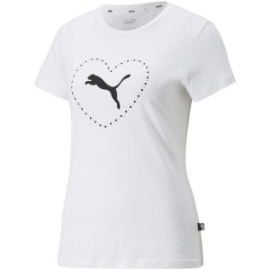 Koszulka damska puma valentine's day graphic tee biała 848408 02