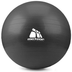 Piłka gimnastyczna meteor z pompką 75 cm czarna 31134