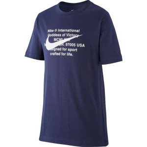 Koszulka dla dzieci nike tee swoosh for life granatowa ct2632 451