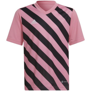 Koszulka dla dzieci adidas entrada 22 graphic jersey różowo-czarna hc2632