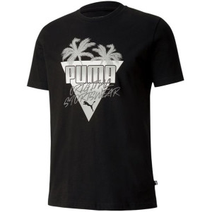 Koszulka męska puma summer palms graphic czarna 581917 01