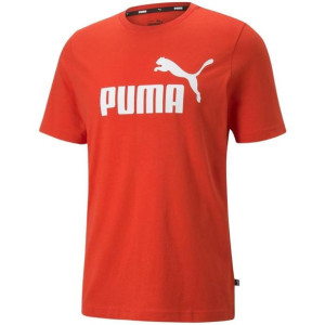 Koszulka męska puma essential logo czerwona 586667 33