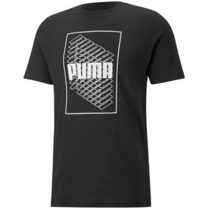 Koszulka męska puma wording graphic czarna 671744 01