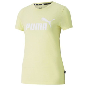 Koszulka damska puma ess logo heather żółta 586876 40