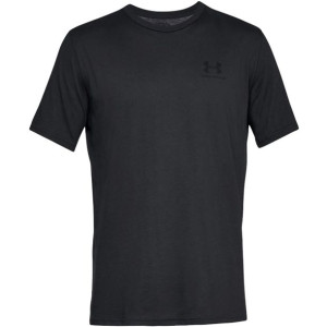 Koszulka męska under armour sportstyle left chest ss czarna 1326799 001