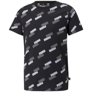 Koszulka dla dzieci puma power aop tee b czarna 845604 01