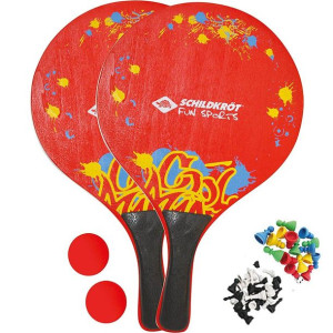 Gra plażowa schildkrot zestaw rakietek beach ball games czerwone 970153