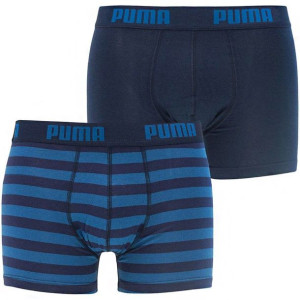 Bokserki męskie puma stripe 1515 boxer 2p niebieskie 591015001 056