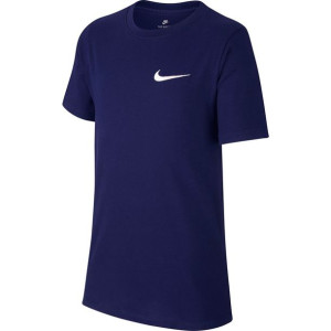 Koszulka dla dzieci nike b tee emb swoosh granatowa ar1910 478