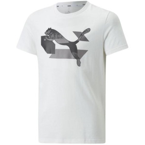 Koszulka dla dzieci puma alpha graphic b biała 670101 02