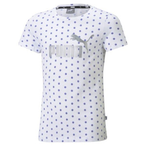 Koszulka dla dzieci puma ess+ dotted tee biała w kropki 587042 02