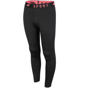 Legginsy dla dziewczynki 4f głęboka czerń hjl22 jspdf002 20s