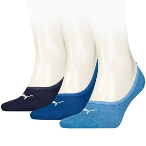 Skarpety puma footie 3p unisex granatowe, niebieskie 906930 35