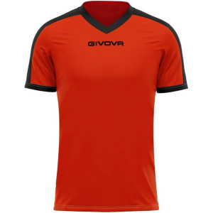 Koszulka givova revolution interlock pomarańczowo-czarna mac04 0110