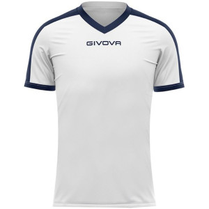 Koszulka givova revolution interlock biało-granatowa mac04 0304