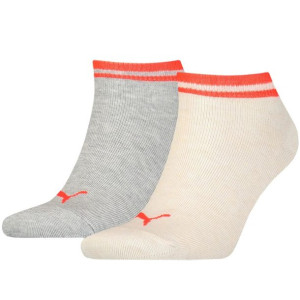 Skarpety puma heritage sneaker 2p unisex beżowe, szare 907945 06