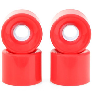Kółka smj do deskorolki plastikowej 59x46mm 4szt. czerwone