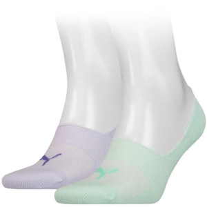 Skarpety puma footie 2 pary miętowe, fioletowe 906245 41