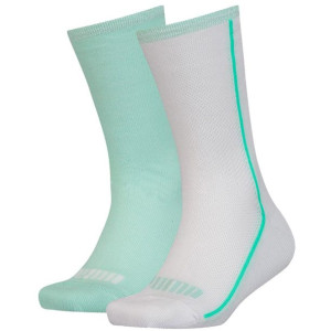 Skarpety dla dzieci puma mesh sock 2 pary białe, miętowe 907628 01