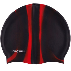 Czepek pływacki silikonowy crowell multi flame czarno-czerwony kol.02